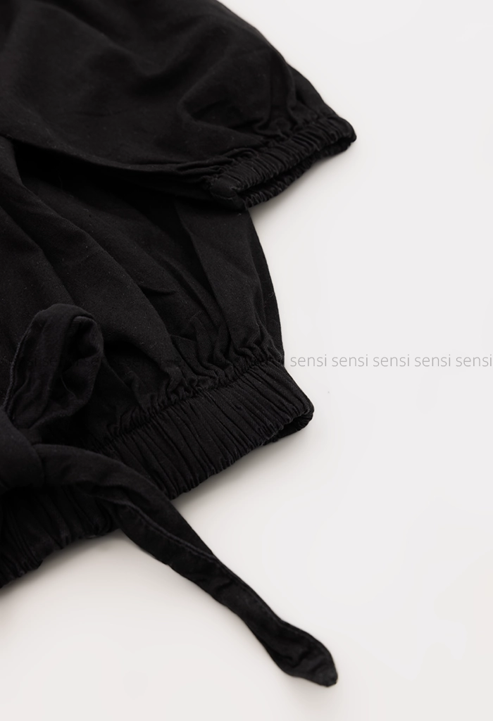 نیم تنه کتان سرشانه کش کد1005089